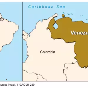 Map showing Venezuela's location in South America