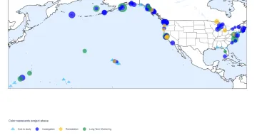 INTERACTIVE GRAPHIC: Coast Guard’s Environmental Cleanup Projects, September 2025