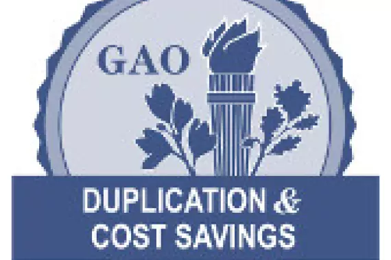 GAO's logo for Duplication &amp; Cost Savings reports