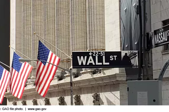 Photo of Wall Street sign in New York City