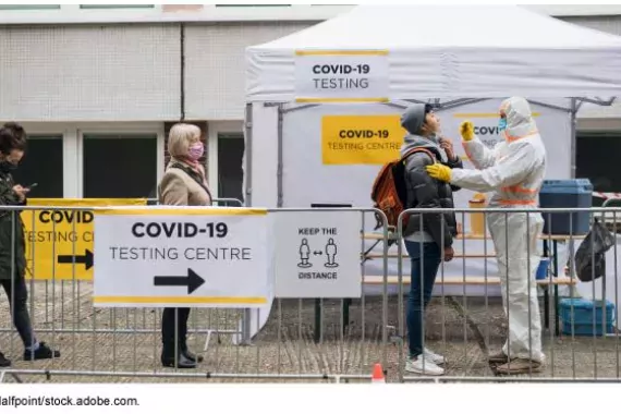 Photo of COVID-19 testing center