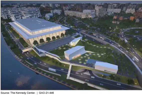 Illustration of Kennedy Center's REACH expansion (Fast Facts photo)