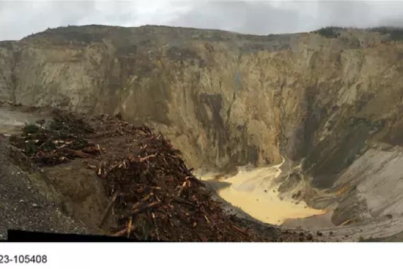 Photo showing Molybdenum mine cleanup on federal and private lands in New Mexico