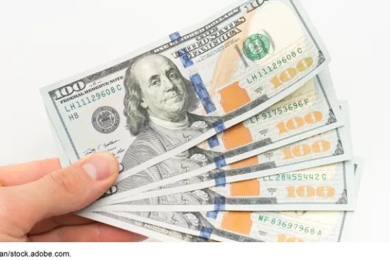Several hundred-dollar bills