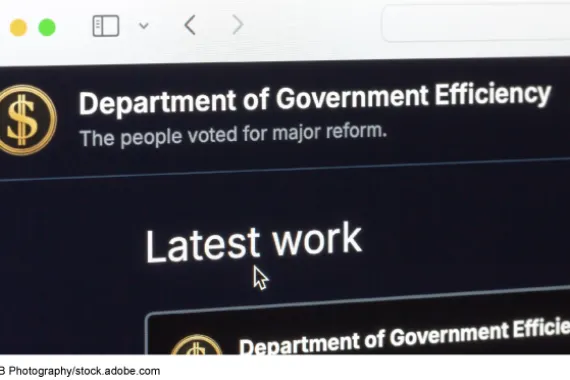 Screenshot of the Department of Government Efficiency's website.