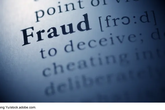  The word Fraud in bold type with the pronunciation and definition following blurred out.