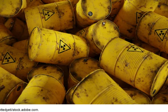 Hazardous waste barrels 