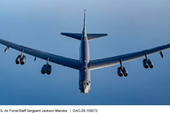 A B52 aircraft in flight