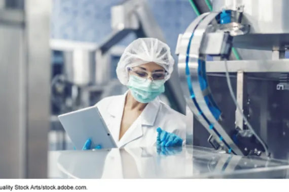 A person in a laboratory.