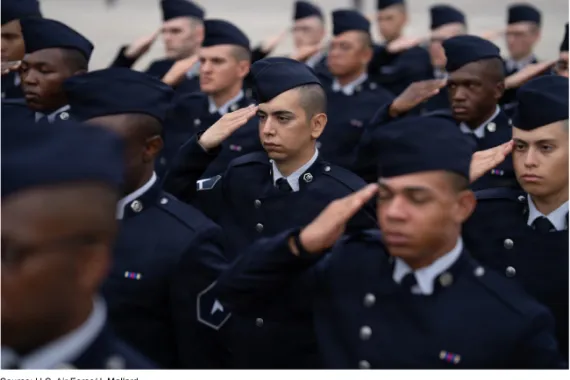 Space Force personnel who have graduated from basic military training.