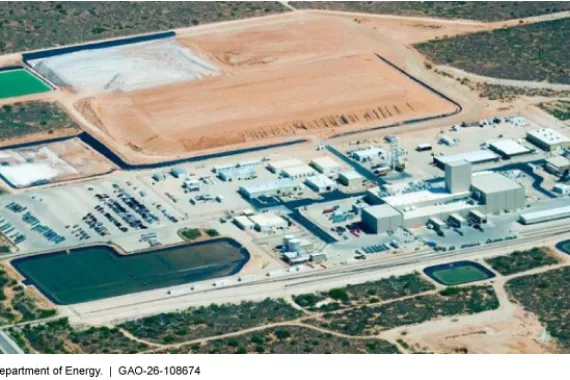An overview photograph of DOE's Office of Environmental Management's site in New Mexico called the Carlsbad Field Office. 