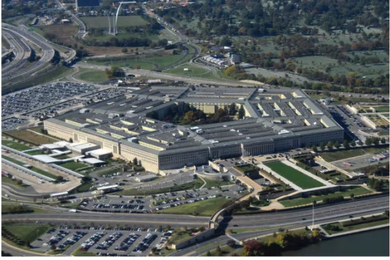 Aerial view of the Pentagon.