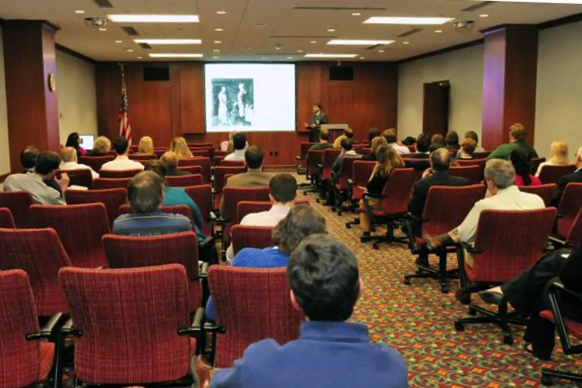 GAO Interns in an Auditorium receiving in-person training