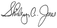 signed Shirley A. Jones